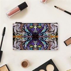  Violet Symmetry Cosmetic Bag (small) by kaleidomarblingart