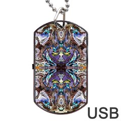  Violet Symmetry Dog Tag Usb Flash (one Side) by kaleidomarblingart