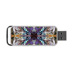  Violet Symmetry Portable Usb Flash (one Side) by kaleidomarblingart