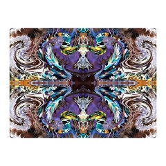  Violet Symmetry Two Sides Premium Plush Fleece Blanket (mini) by kaleidomarblingart