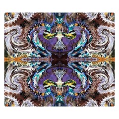  Violet Symmetry Two Sides Premium Plush Fleece Blanket (small) by kaleidomarblingart