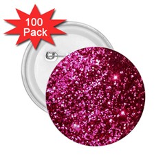 Pink Glitter 2 25  Buttons (100 Pack)  by Amaryn4rt