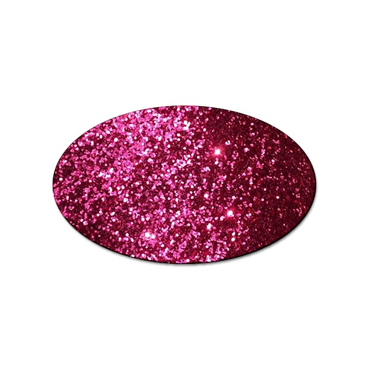 Pink Glitter Sticker (Oval)