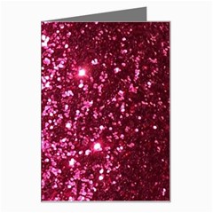 Pink Glitter Greeting Card by Amaryn4rt