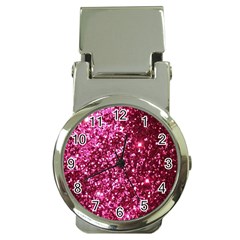 Pink Glitter Money Clip Watches by Amaryn4rt