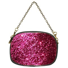 Pink Glitter Chain Purse (one Side) by Amaryn4rt