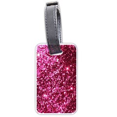 Pink Glitter Luggage Tag (one Side) by Amaryn4rt