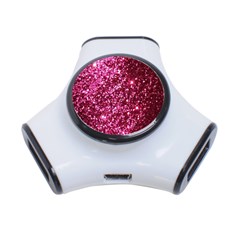 Pink Glitter 3-port Usb Hub by Amaryn4rt