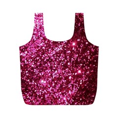 Pink Glitter Full Print Recycle Bag (m) by Amaryn4rt