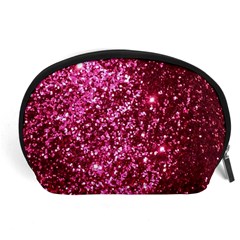 Pink Glitter Accessory Pouch (large) by Amaryn4rt