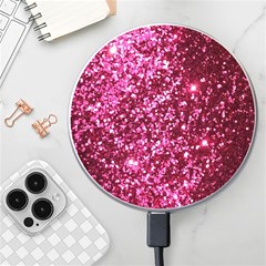 Pink Glitter Wireless Fast Charger(white) by Amaryn4rt