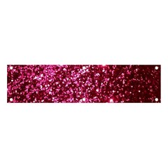 Pink Glitter Banner And Sign 4  X 1  by Amaryn4rt