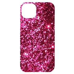 Pink Glitter Iphone 14 Plus Black Uv Print Case by Amaryn4rt