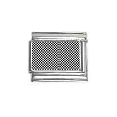 Black And White Checkerboard Background Board Checker Italian Charm (9mm) by Amaryn4rt