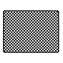 Black And White Checkerboard Background Board Checker Two Sides Fleece Blanket (small) by Amaryn4rt