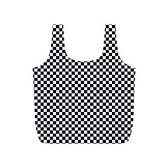 Black And White Checkerboard Background Board Checker Full Print Recycle Bag (s) by Amaryn4rt