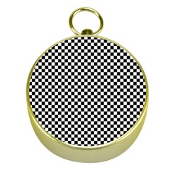 Black And White Checkerboard Background Board Checker Gold Compasses by Amaryn4rt