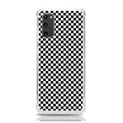 Black And White Checkerboard Background Board Checker Samsung Galaxy S20 6 2 Inch Tpu Uv Case by Amaryn4rt