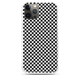 Black And White Checkerboard Background Board Checker Iphone 12 Pro Max Tpu Uv Print Case by Amaryn4rt