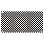 Black And White Checkerboard Background Board Checker Banner and Sign 4  x 2  Front