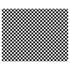 Black And White Checkerboard Background Board Checker Premium Plush Fleece Blanket (medium) by Amaryn4rt