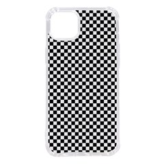 Black And White Checkerboard Background Board Checker Iphone 14 Plus Tpu Uv Print Case by Amaryn4rt