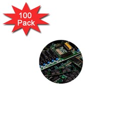 Computer Ram Tech - 1  Mini Buttons (100 Pack)  by Amaryn4rt