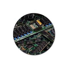 Computer Ram Tech - Rubber Round Coaster (4 Pack) by Amaryn4rt