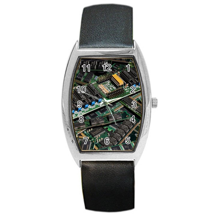 Computer Ram Tech - Barrel Style Metal Watch