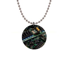 Computer Ram Tech - 1  Button Necklace by Amaryn4rt