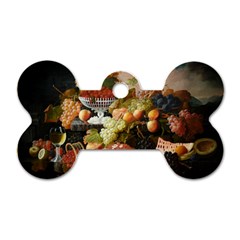 Abundance Of Fruit Severin Roesen Dog Tag Bone (one Side) by Amaryn4rt