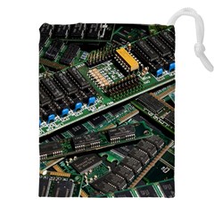 Computer Ram Tech - Drawstring Pouch (5xl) by Amaryn4rt