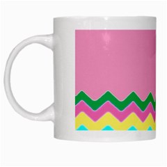 Easter Chevron Pattern Stripes White Mug by Amaryn4rt