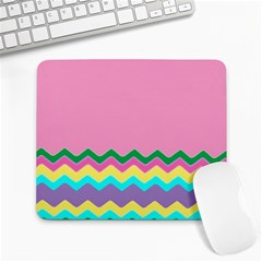 Easter Chevron Pattern Stripes Large Mousepad by Amaryn4rt