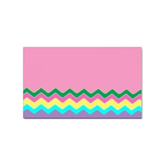 Easter Chevron Pattern Stripes Sticker (rectangular) by Amaryn4rt