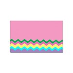 Easter Chevron Pattern Stripes Sticker (Rectangular) Front