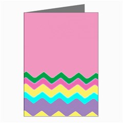 Easter Chevron Pattern Stripes Greeting Cards (pkg Of 8) by Amaryn4rt