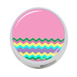 Easter Chevron Pattern Stripes 4-Port USB Hub (Two Sides) Back