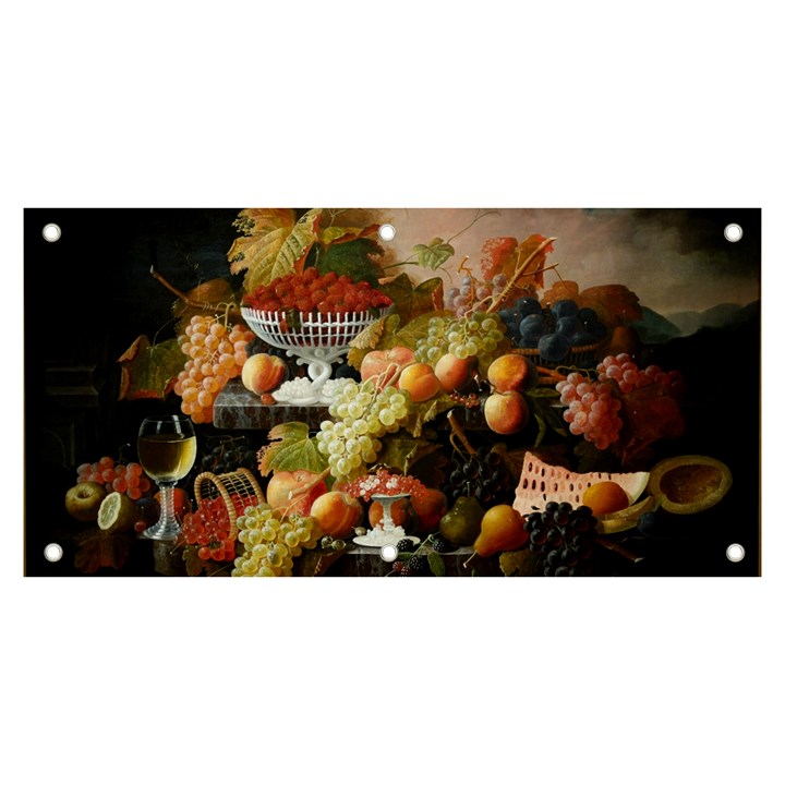 Abundance Of Fruit Severin Roesen Banner and Sign 6  x 3 