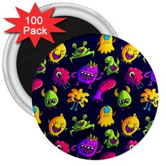 Space Patterns 3  Magnets (100 Pack) by Amaryn4rt