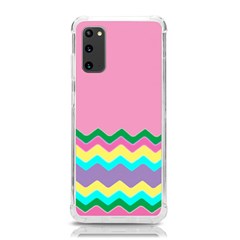 Easter Chevron Pattern Stripes Samsung Galaxy S20 6 2 Inch Tpu Uv Case by Amaryn4rt