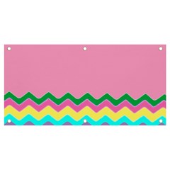 Easter Chevron Pattern Stripes Banner And Sign 4  X 2  by Amaryn4rt