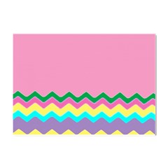 Easter Chevron Pattern Stripes Crystal Sticker (a4) by Amaryn4rt