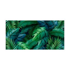 Tropical Green Leaves Background Yoga Headband by Amaryn4rt