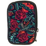 Vintage Flash Tattoos Designs Seamless Pattern Compact Camera Leather Case Front