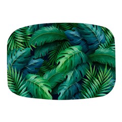 Tropical Green Leaves Background Mini Square Pill Box by Amaryn4rt