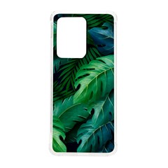 Tropical Green Leaves Background Samsung Galaxy S20 Ultra 6 9 Inch Tpu Uv Case by Amaryn4rt