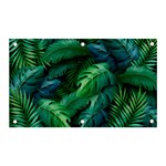 Tropical Green Leaves Background Banner and Sign 5  x 3  Front