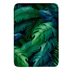 Tropical Green Leaves Background Rectangular Glass Fridge Magnet (4 Pack) by Amaryn4rt