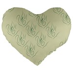 Wallpaper by dera Large 19  Premium Flano Heart Shape Cushions Front